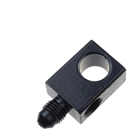 Red Horse Performance -03 AN MALE TO 3/8X24 FEMALE INVERTED FLARE TEE(WITH MOUNTING HOLE)-BL 342-03-03-2